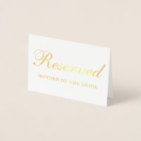 Gereserveerde Gold Folie Speciale Gastentafel Kaar