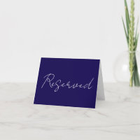 Gereserveerde Note Card Tent Teken Modern Rich Blu