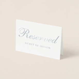 Gereserveerde Silver Foil Special Guest Table Kaar Folie Kaarten