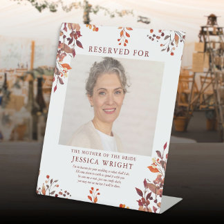 Gereserveerde Stoel Foto Bruiloft Reclamebord Met Voetstuk