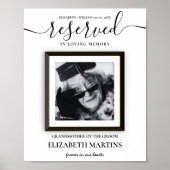 Gereserveerde Stoel Trouwstoel Teken Overleden Fot Poster (Voorkant)