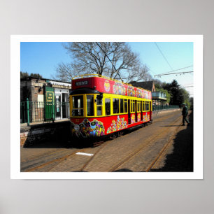 Gereserveerde tram op het station van Colyton Poster