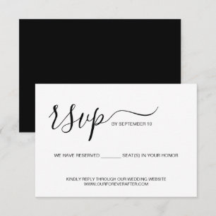 Gereserveerde Zetel ter ere van uw bruiloft Websit RSVP Kaartje