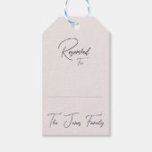  gereserveerde zitplaatsen Labels Cadeaulabel (Voorkant)