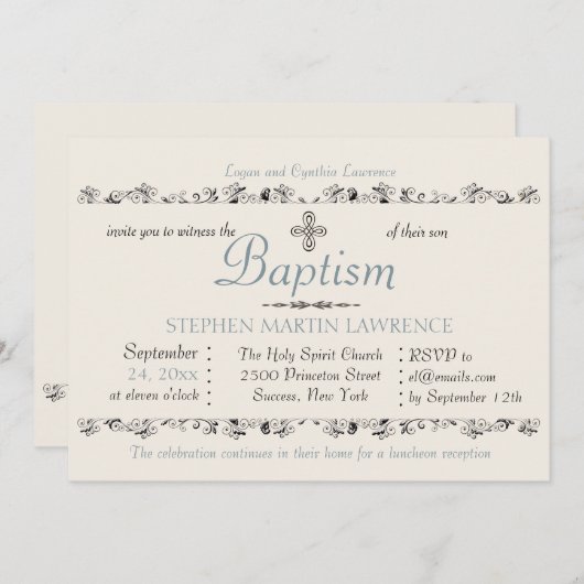 Gerespecteerde Sacrament Religieuze Uitnodiging (b (Voorkant / Achterkant)