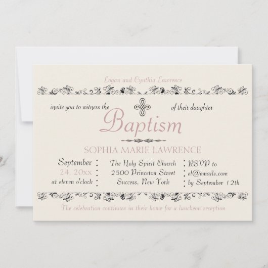 Gerespecteerde Sacrament Religieuze Uitnodiging (R (Voorkant)