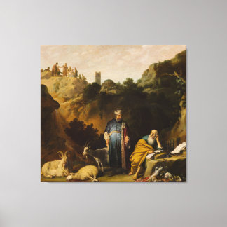 Gerestaureerde klassieke schilderkunst: Elia & de Canvas Afdruk