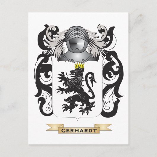 Gerhardt Coat of Arms (familiewapen) Briefkaart (Voorkant)