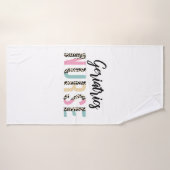 Geriatrics Nurse mignon Leopard Design - Drôle cad (Serviette de bain)