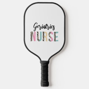 Geriatrie Verpleegster Schattige Luipaard Design - Pickleball Paddle
