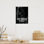 Gericht blijven - Hustle, Workout, Succes - Panthe Poster (Keuken)
