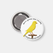 Gericht individueel bewustzijn Canary Magneet (Voorkant / Achterkant)