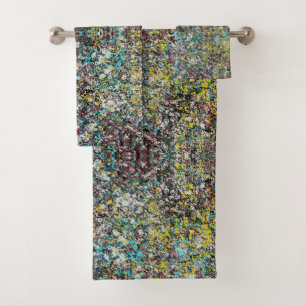 Gericht op Abstracte Kunst Ontwerp Liefhebber Bad Handdoek