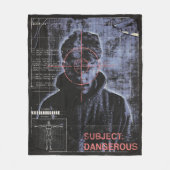 Gericht - Techno-Brutalist Streetwear Design Fleece Deken (Voorkant)