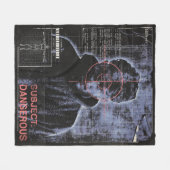 Gericht - Techno-Brutalist Streetwear Design Fleece Deken (Voorkant (Horizontaal))