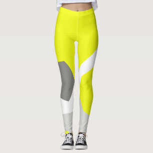 Gerichte Abstracte Leggings voor pasta Geel Geel K