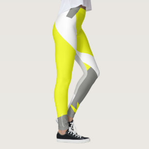 Gerichte Abstracte Leggings voor pasta Geel Geel K