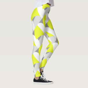 Gerichte Abstracte Leggings voor pasta Geel Geel K