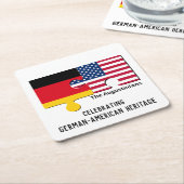 GERICHTE DUITSE AMERIKAANSE VIERKANTE KARTONNEN ONDERZETTER (Schuin)