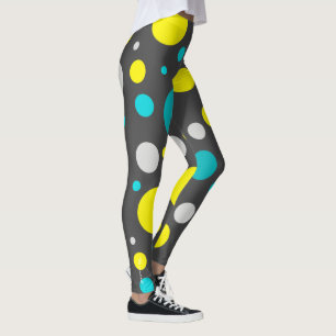 Gerichte groene Turquoise blokkeert Abstracte Legg Leggings