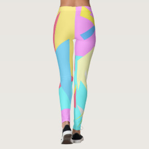 Gerichte kleurrijke blokken Abstracte Leggings