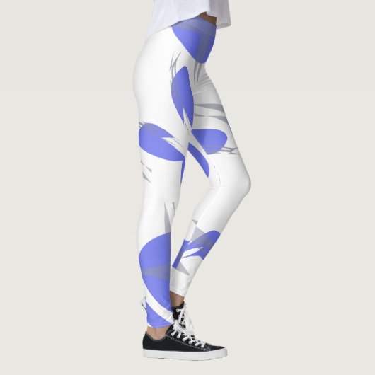 Gerichte Paarse Abstracte kunstwerken Leggings (Rechts)