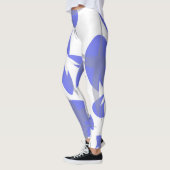 Gerichte Paarse Abstracte kunstwerken Leggings (Links)
