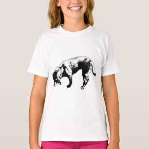Gerichte Sniff Labrador Retriever Inktkunst T-shirt