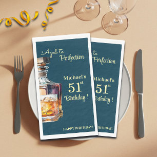 Gerijpt tot in de perfectie Mannen 51e Whisky Verj Servet