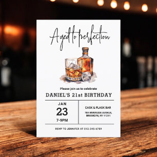 Gerijpt tot Perfectie 21e Whiskey Verjaardagsfeest Kaart