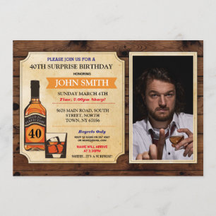 Gerijpt tot Perfectie Verjaardag Hout Whisky Foto Kaart