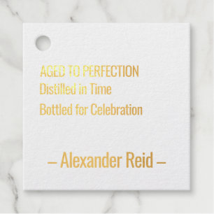 Gerijpt tot perfectie   Whisky-verjaardag Bedankjes Labels