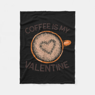 Gerimpelde Hippie Koffie Is Mijn Valentijn Grappig Fleece Deken