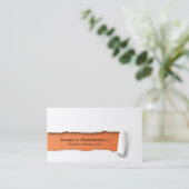 Geript papier Oranje Visitekaartje (Staand voorkant)