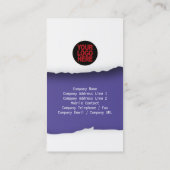 Geript Papier Violet Visitekaartje (Achterkant)