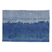 Geripte denim jeans stof achtergrond kussensloop (Achterkant)