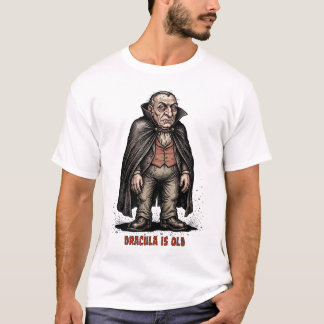 Gerische Vampier Humor Verouderde Graaf Dracula T-shirt