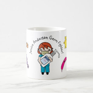 Germ Fighter Schattigee roodharige gepersonaliseer Koffiemok
