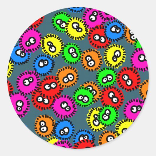 Germ Wallpaper Ronde Sticker (Voorkant)