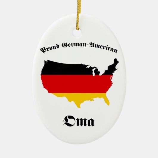 German American Oma - Granny - Grandmoeder Keramisch Ornament (Voorkant)