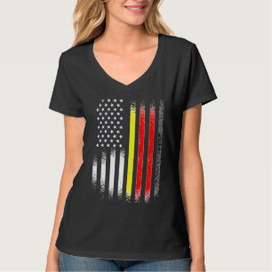 German American Patriot Grown Country USA Vlaggen T-shirt