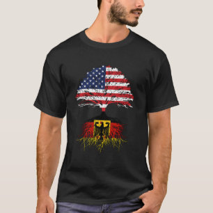 German American Roots Hoodie Duitsland USA Flag Pu T-shirt