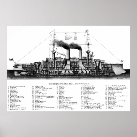 German Armored Cruiser Poster (Voorkant)