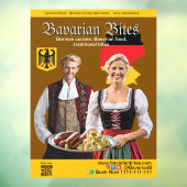 German Bavarian Restaurants Food Lovers Raamsticker (Vel 3)