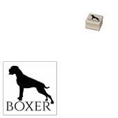 German Boxer Dog Classic Silhouette Rubberstempel (Gestempeld)
