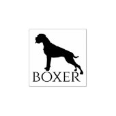 German Boxer Dog Classic Silhouette Rubberstempel (Afrduk)