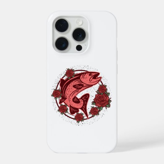 German Brown Trout Vintage Floral Art (Verso)