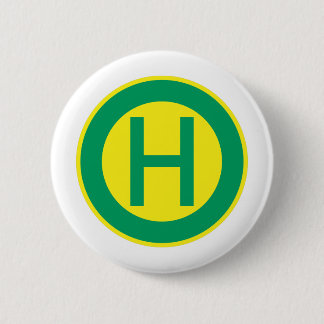 German Bus and Tram Stop sign Haltestelle Ronde Button 5,7 Cm