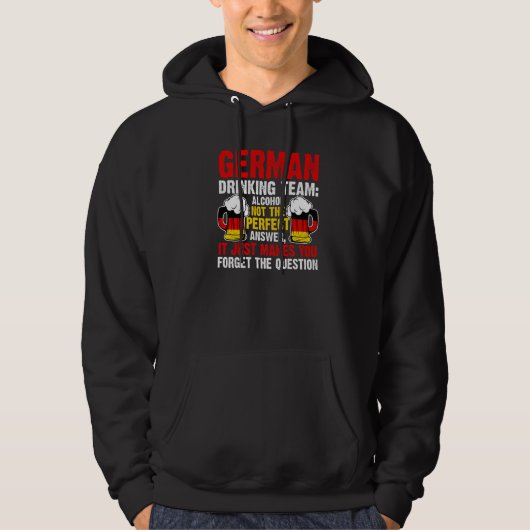 German drinking team alcohol Germany drinking team Hoodie (Voorkant)