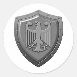 German Eagle Shield Ronde Sticker